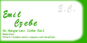 emil czebe business card